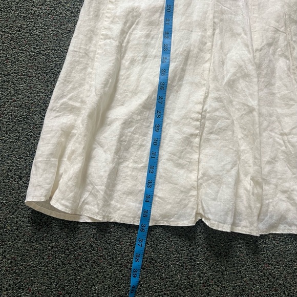 SIXTH SENSE 100% Linen White Mermaid A-Line Lightweight Modest Maxi Skirt Sz XL - Picture 14 of 15